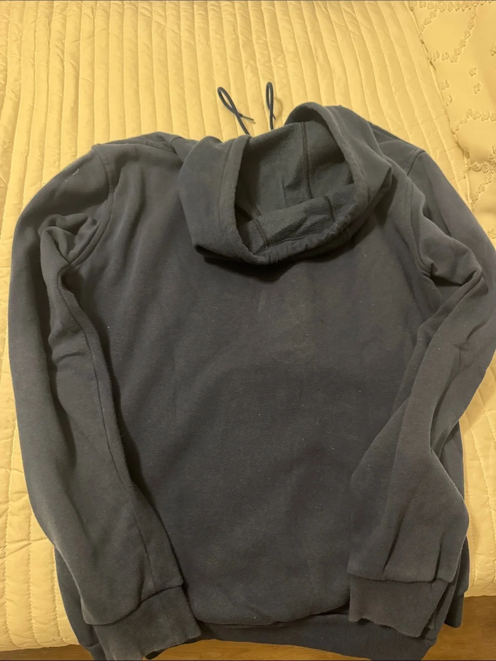adidas Navy Crewneck Hoodie with Red Trefoil